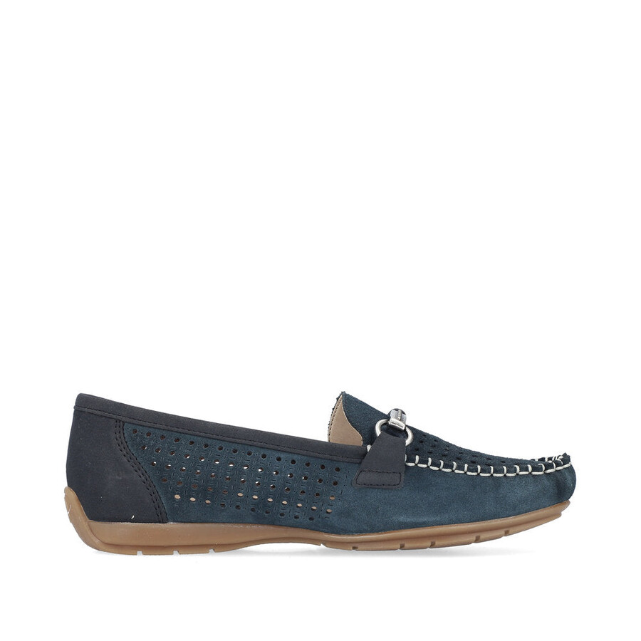 scarpe slip-on blu da donna rieker 40253-14
