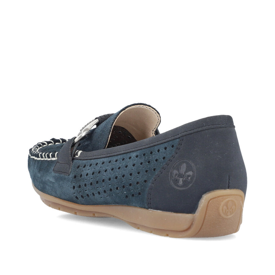scarpe slip-on blu da donna rieker 40253-14