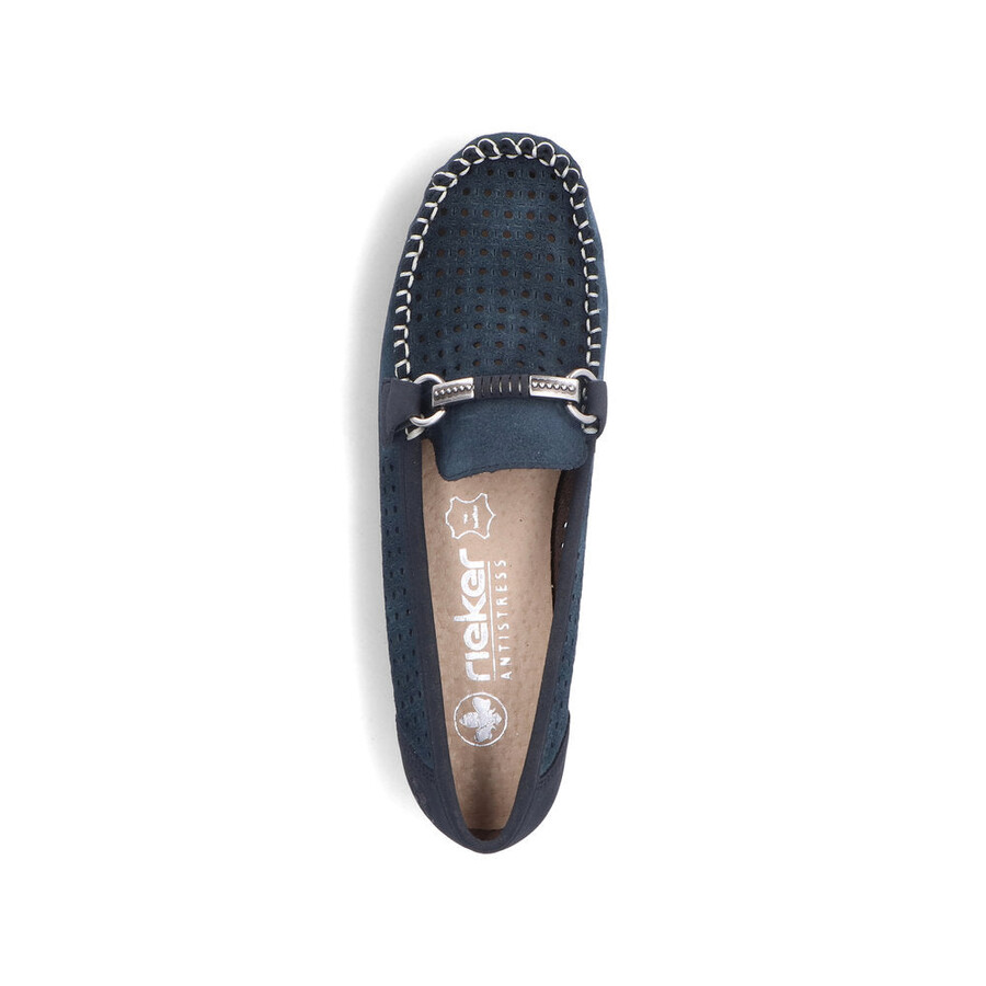 scarpe slip-on blu da donna rieker 40253-14