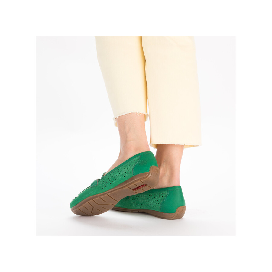 scarpe slip-on verdi da donna rieker 40253-54