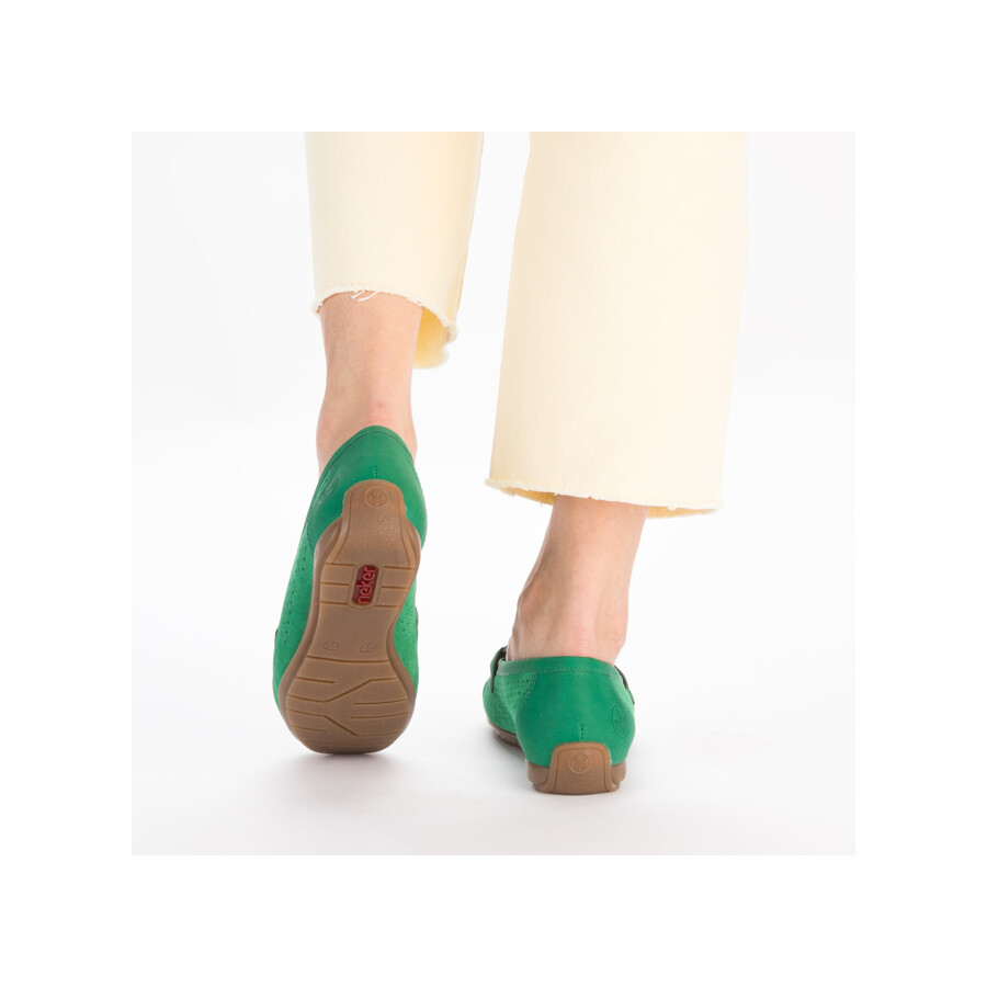 scarpe slip-on verdi da donna rieker 40253-54