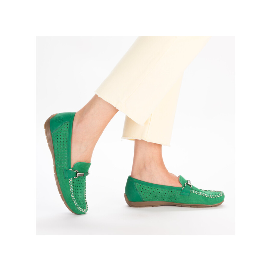 scarpe slip-on verdi da donna rieker 40253-54