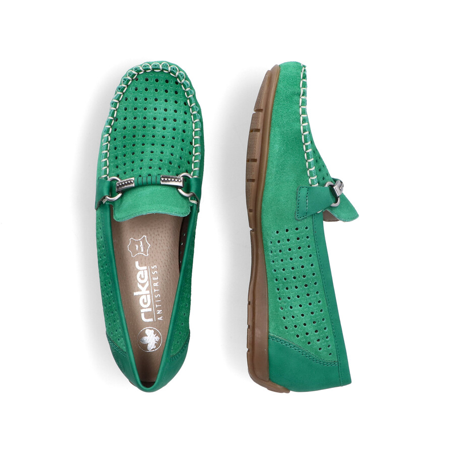 scarpe slip-on verdi da donna rieker 40253-54