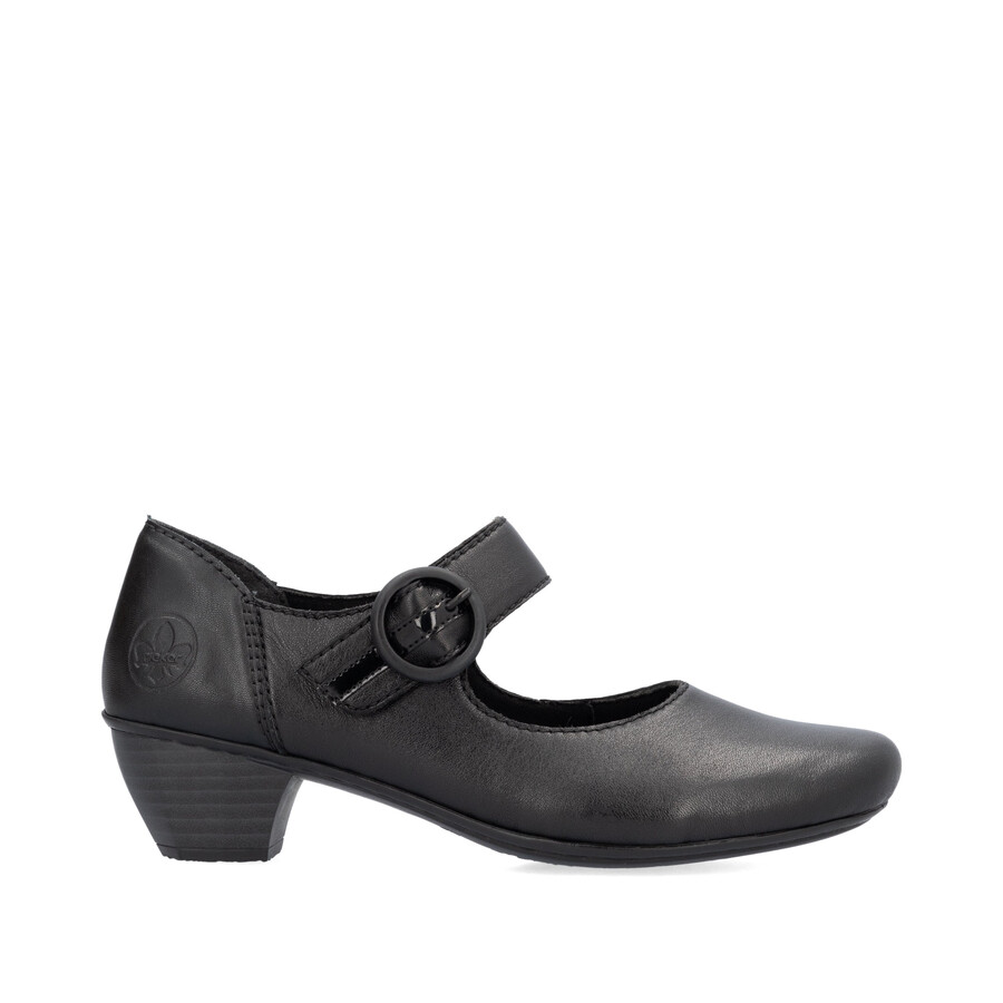 scarpe nere con chiusura a strappo per donna rieker 41756-00