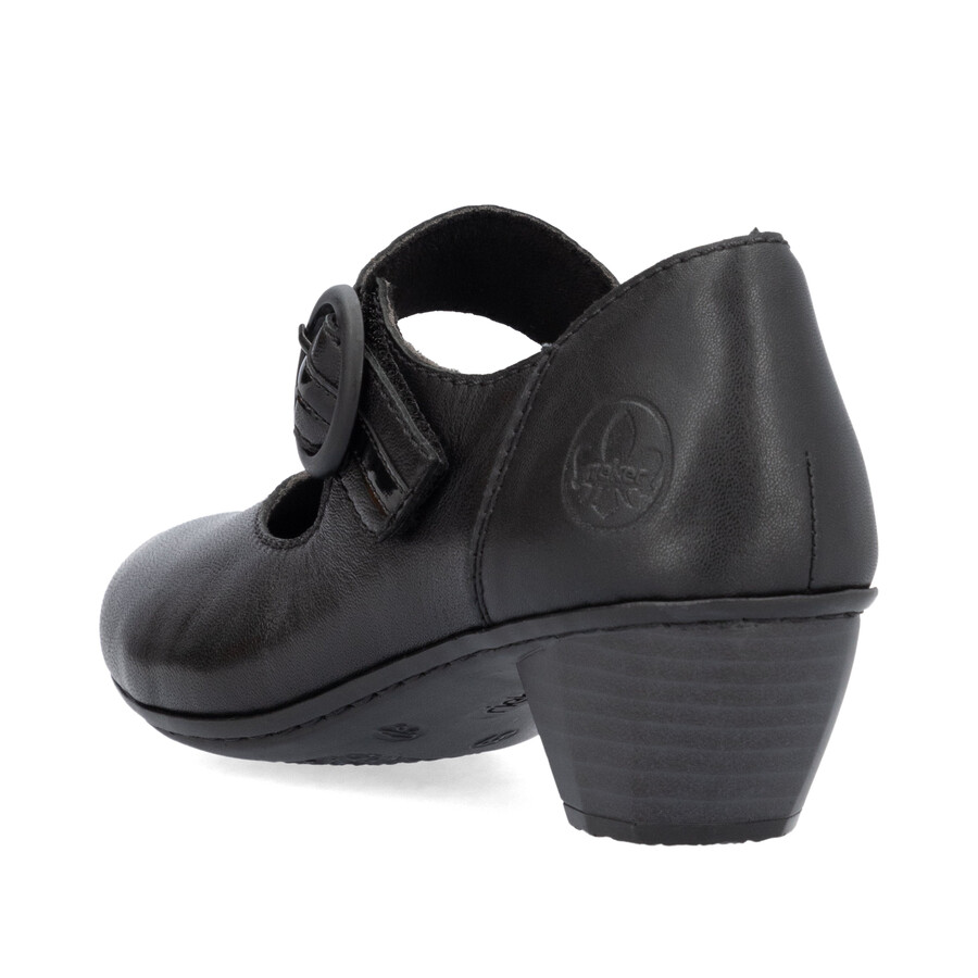 scarpe nere con chiusura a strappo per donna rieker 41756-00