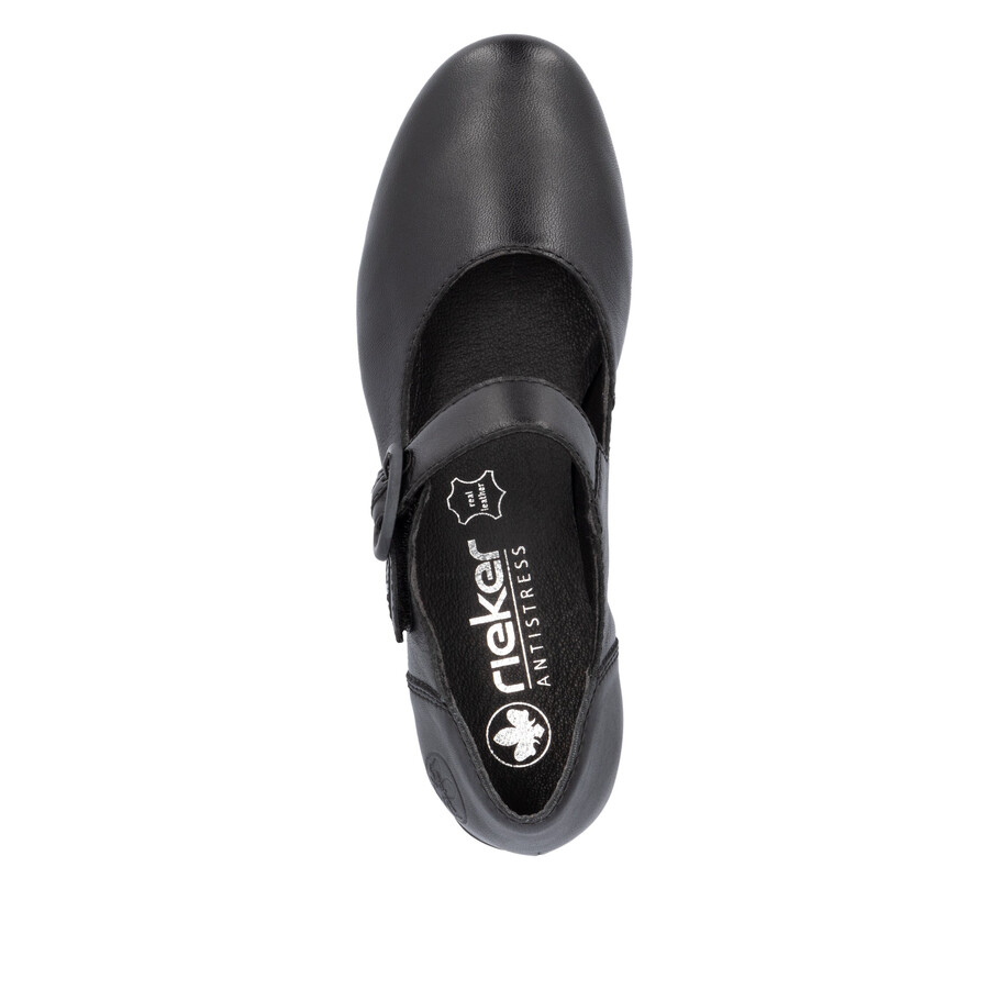 scarpe nere con chiusura a strappo per donna rieker 41756-00