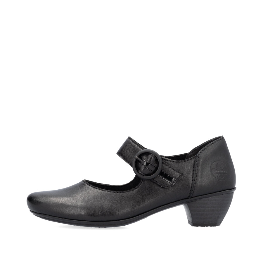 scarpe nere con chiusura a strappo per donna rieker 41756-00