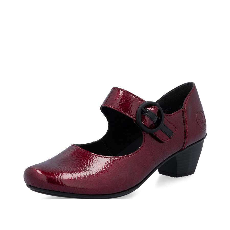 scarpe rosse con velcro per donna rieker 41756-33