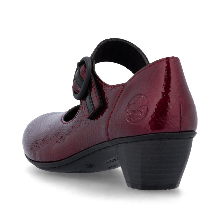scarpe rosse con velcro per donna rieker 41756-33