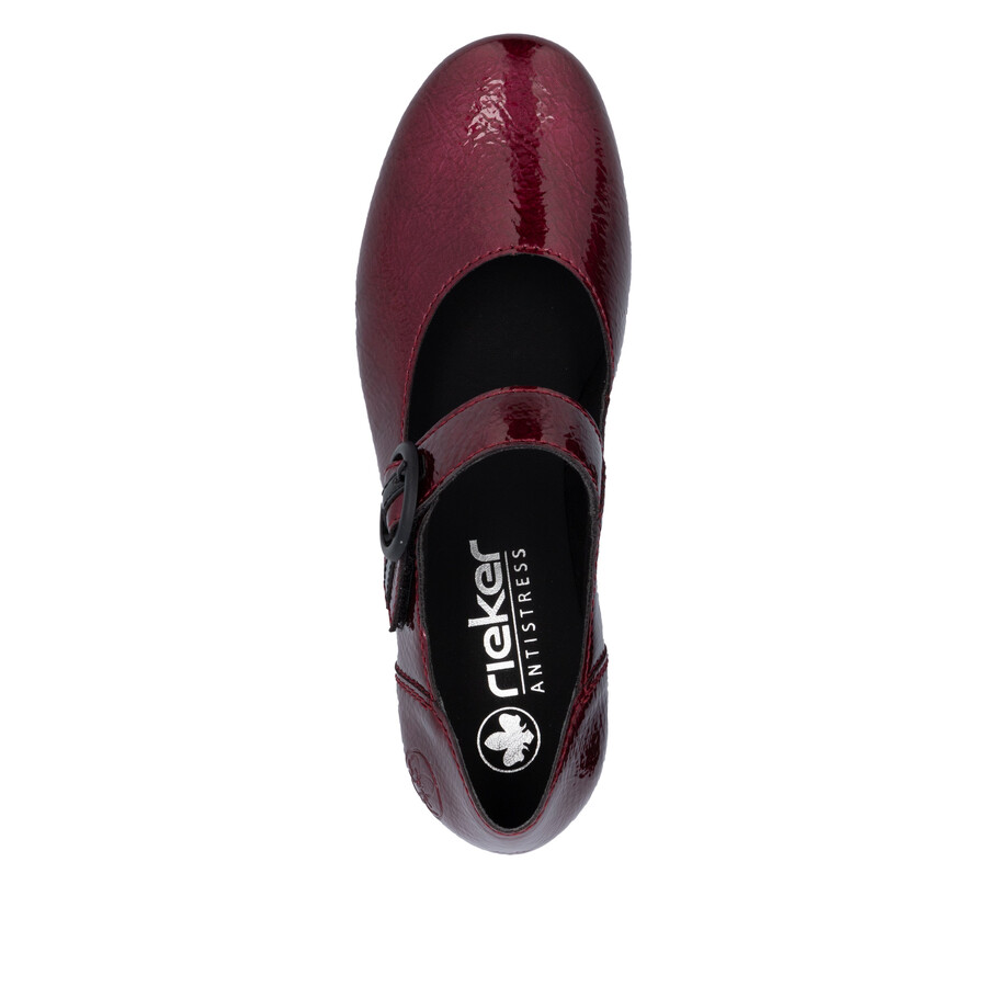 scarpe rosse con velcro per donna rieker 41756-33