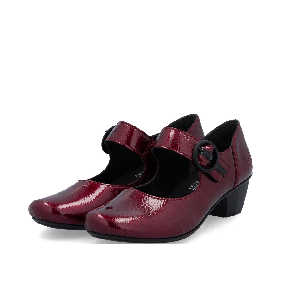 scarpe rosse con velcro per donna rieker 41756-33