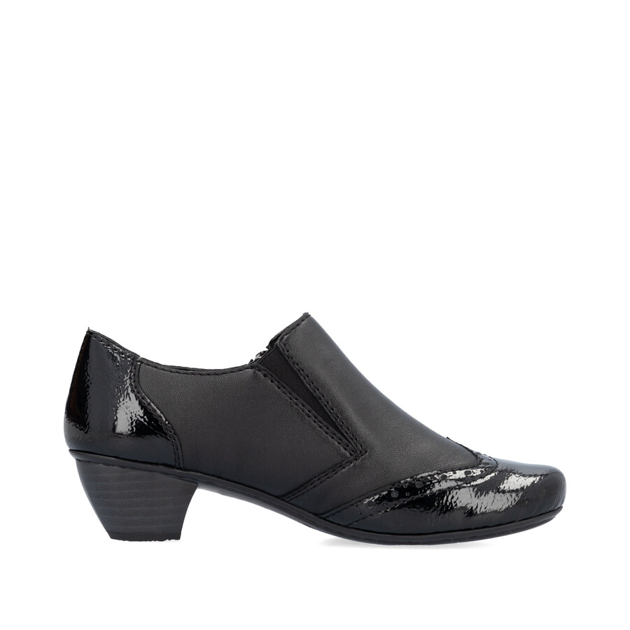 scarpe nere con cerniera per donna rieker 41757-00