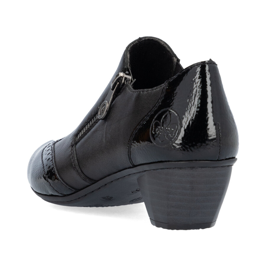 scarpe nere con cerniera per donna rieker 41757-00