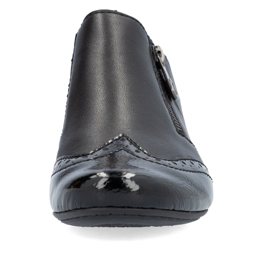 scarpe nere con cerniera per donna rieker 41757-00