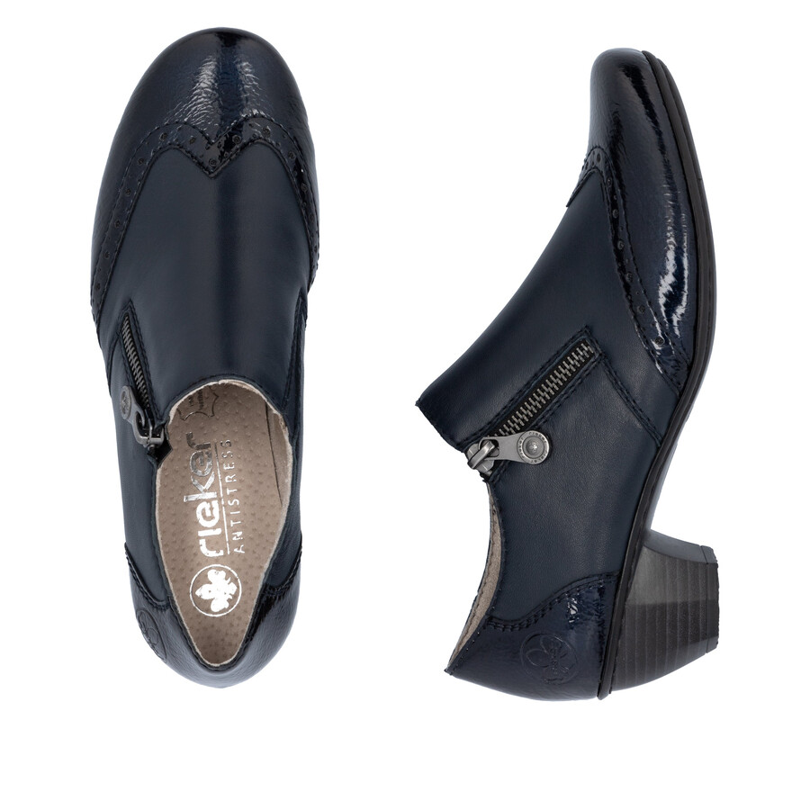 scarpe con cerniera blu da donna rieker 41757-15