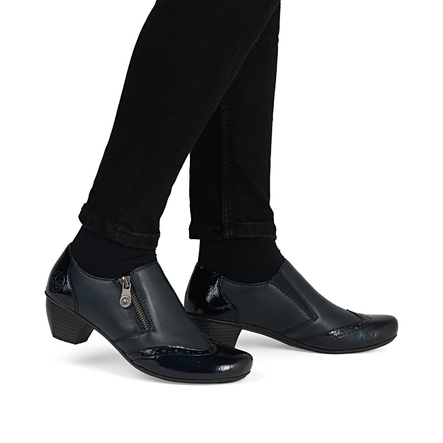 scarpe con cerniera blu da donna rieker 41757-15