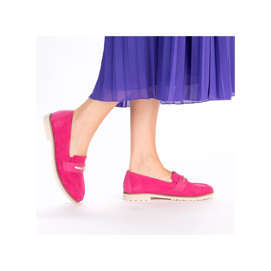 scarpe elasticizzate rosa da donna rieker 45301-31