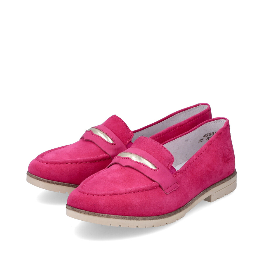 scarpe elasticizzate rosa da donna rieker 45301-31
