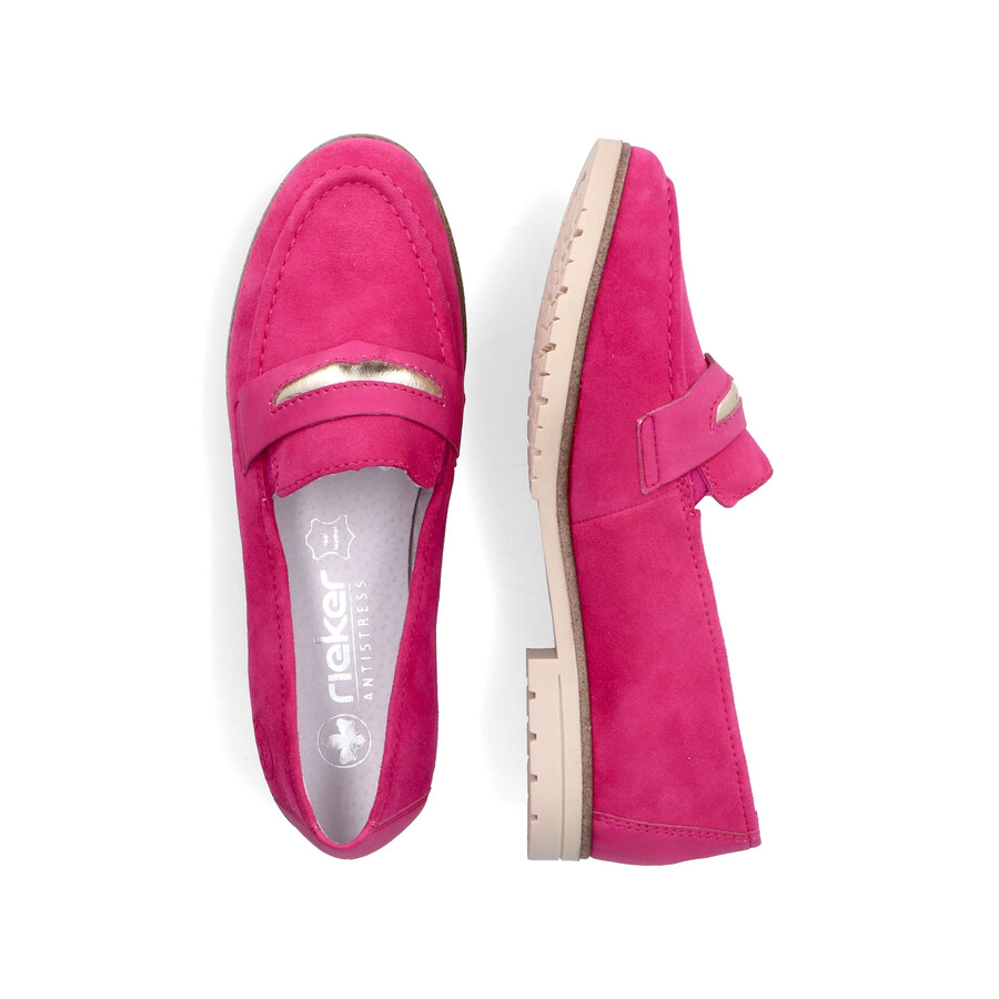 scarpe elasticizzate rosa da donna rieker 45301-31