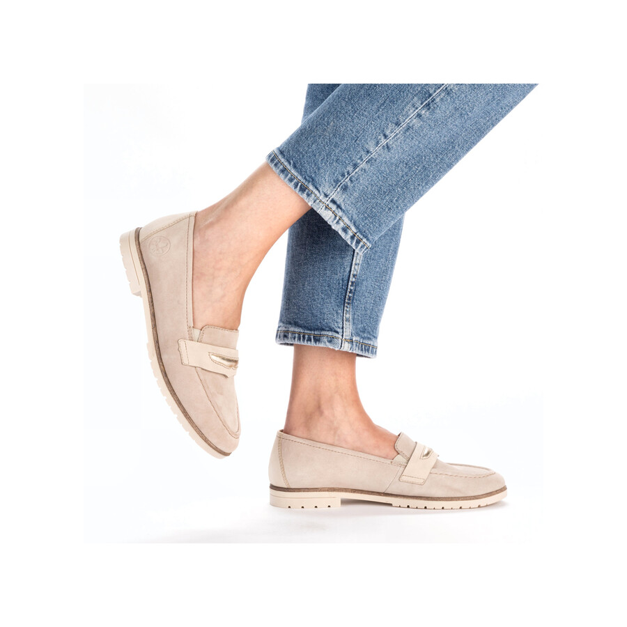 scarpe elasticizzate beige da donna rieker 45301-60