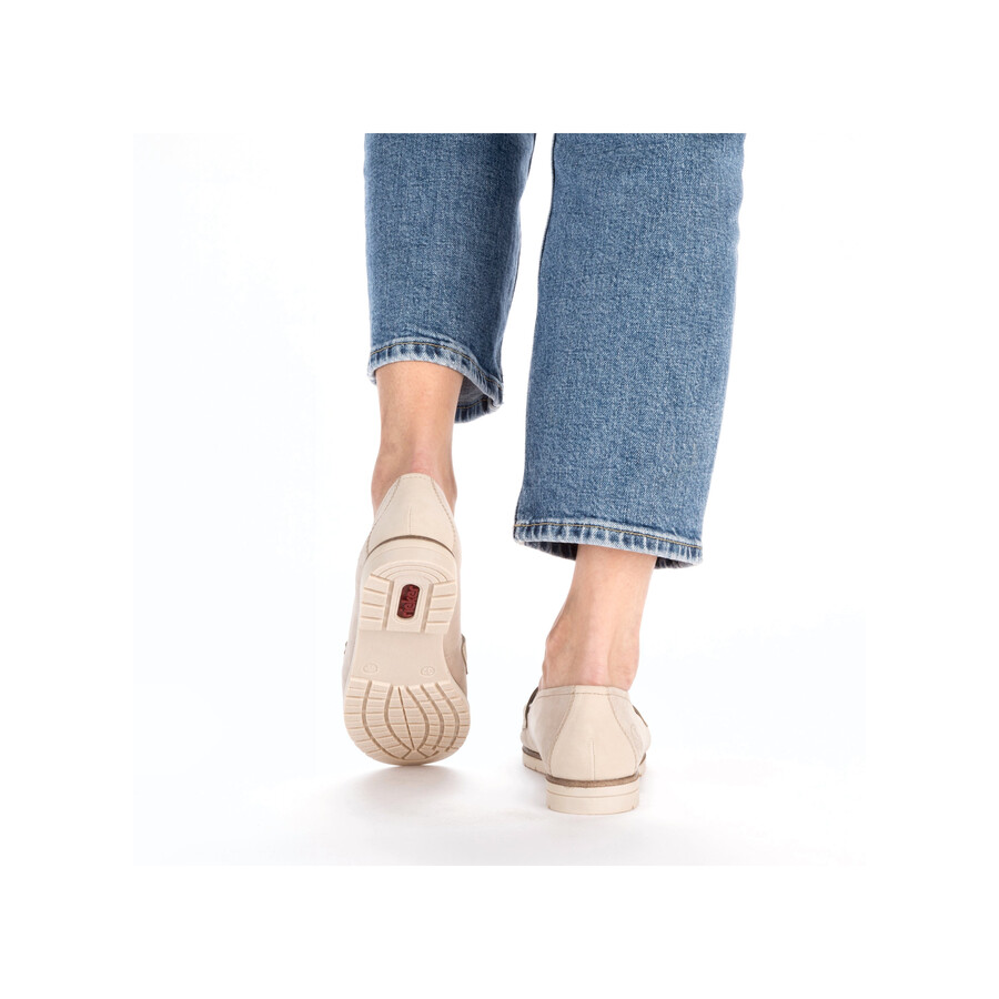 scarpe elasticizzate beige da donna rieker 45301-60