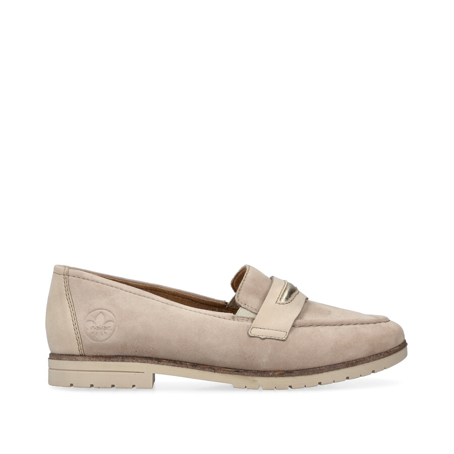 scarpe elasticizzate beige da donna rieker 45301-60