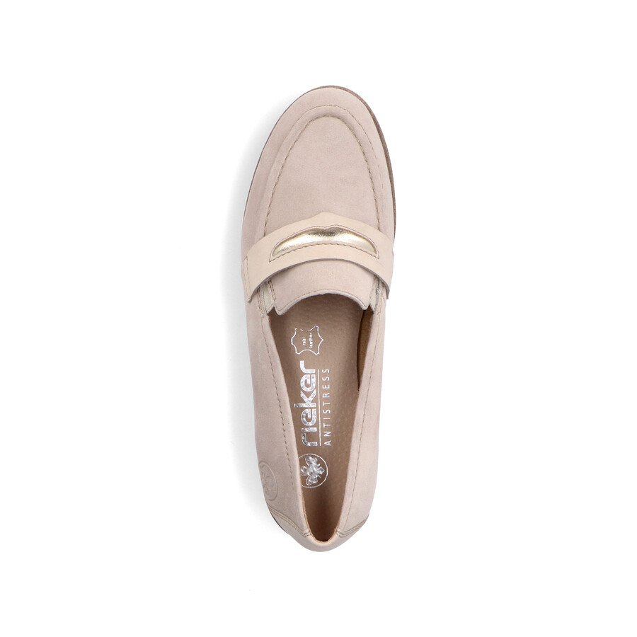 scarpe elasticizzate beige da donna rieker 45301-60