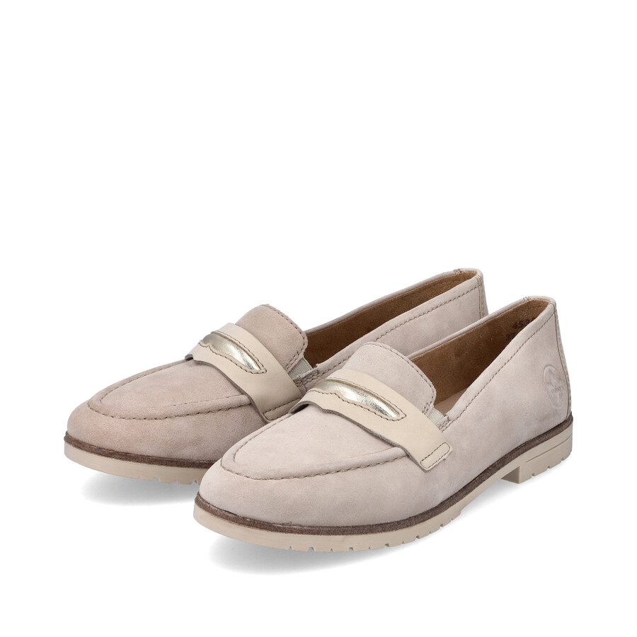 scarpe elasticizzate beige da donna rieker 45301-60