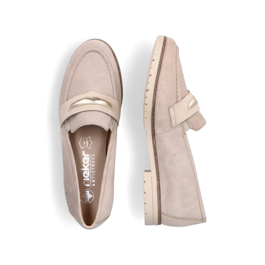 scarpe elasticizzate beige da donna rieker 45301-60