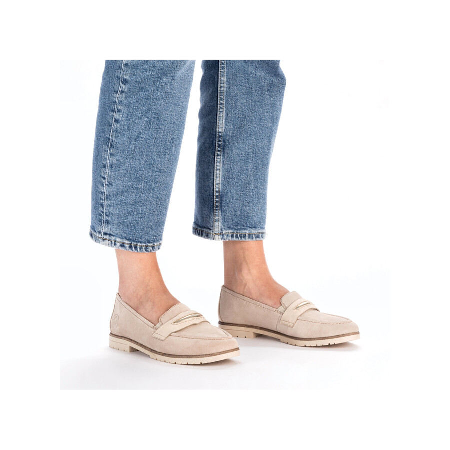 scarpe elasticizzate beige da donna rieker 45301-60