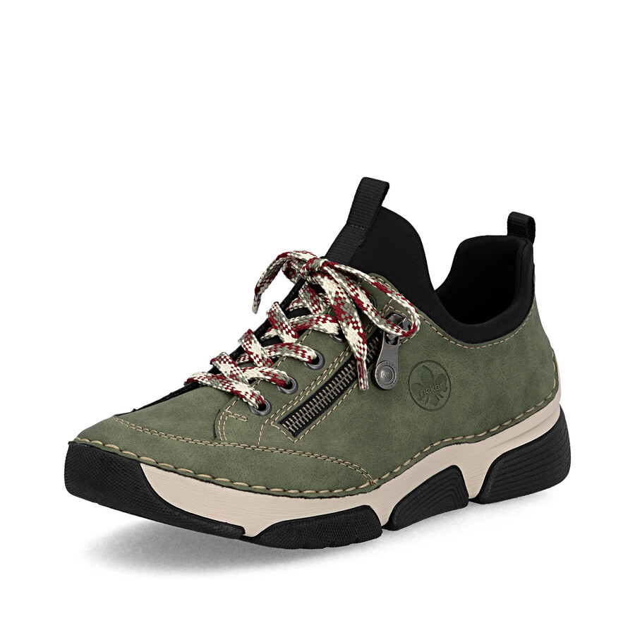 scarpe elasticizzate verdi da donna rieker 45973-54