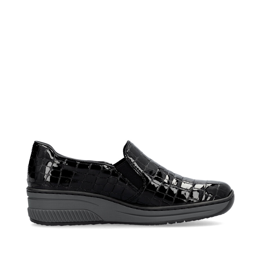 scarpe elasticizzate nere da donna rieker 48752-00