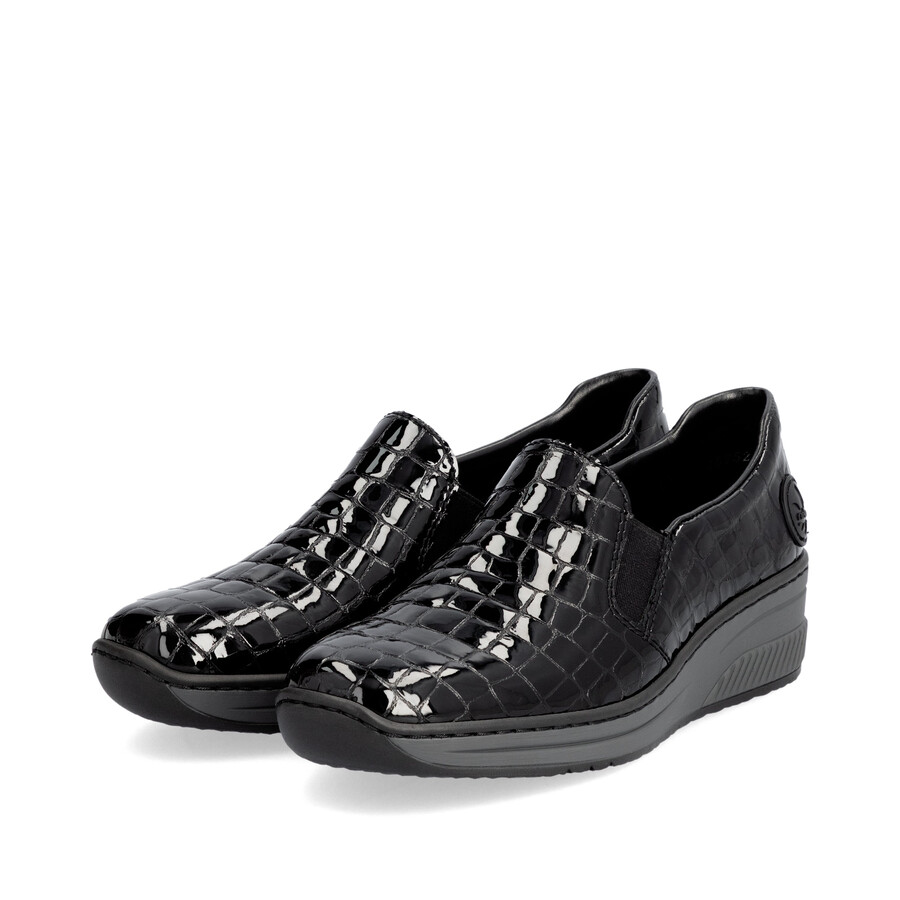 scarpe elasticizzate nere da donna rieker 48752-00