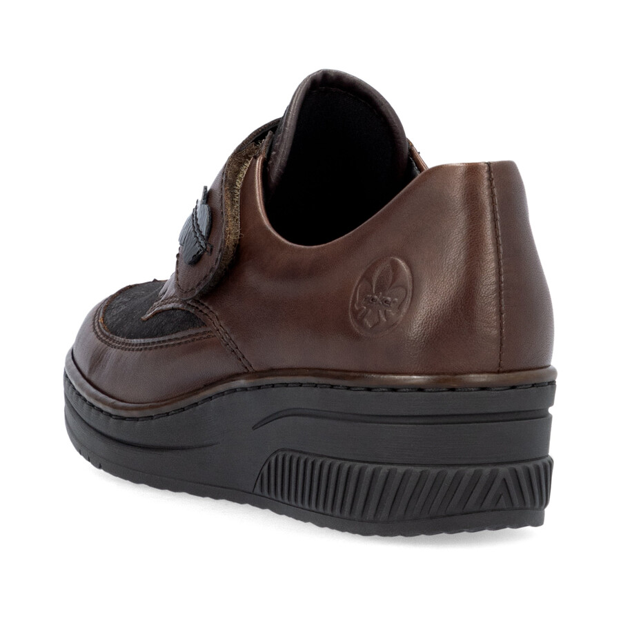 scarpe marroni con chiusura a strappo per donna rieker 487c0-25