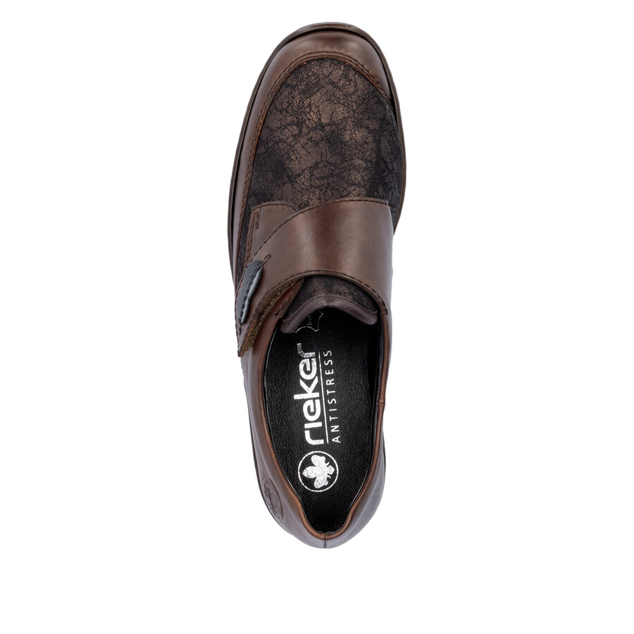 scarpe marroni con chiusura a strappo per donna rieker 487c0-25