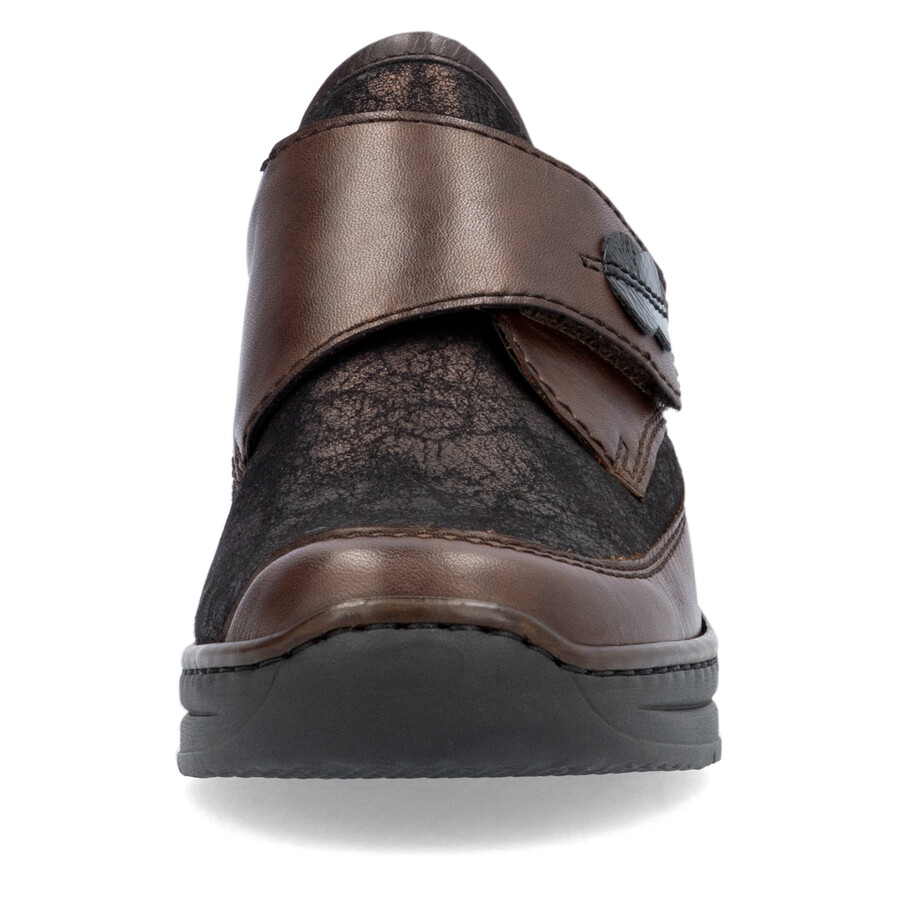 scarpe marroni con chiusura a strappo per donna rieker 487c0-25