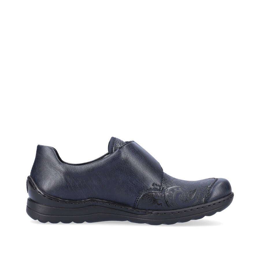 scarpe blu con velcro per donna rieker 48951-14