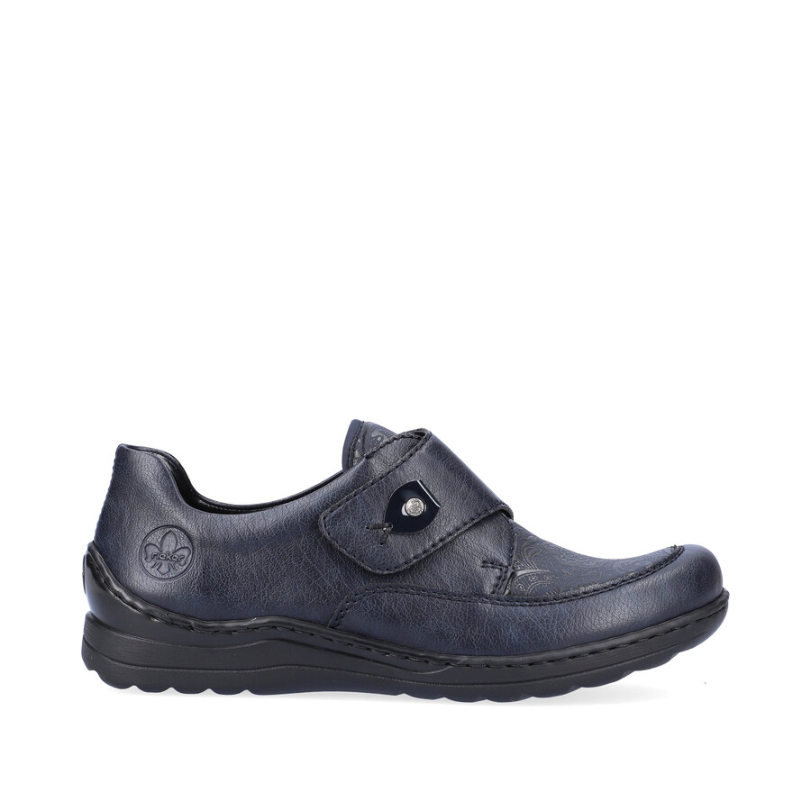 scarpe blu con velcro per donna rieker 48951-14
