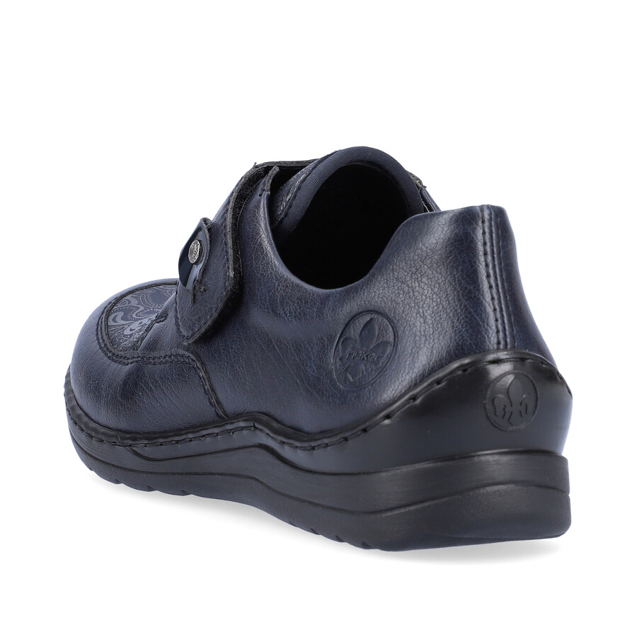 scarpe blu con velcro per donna rieker 48951-14