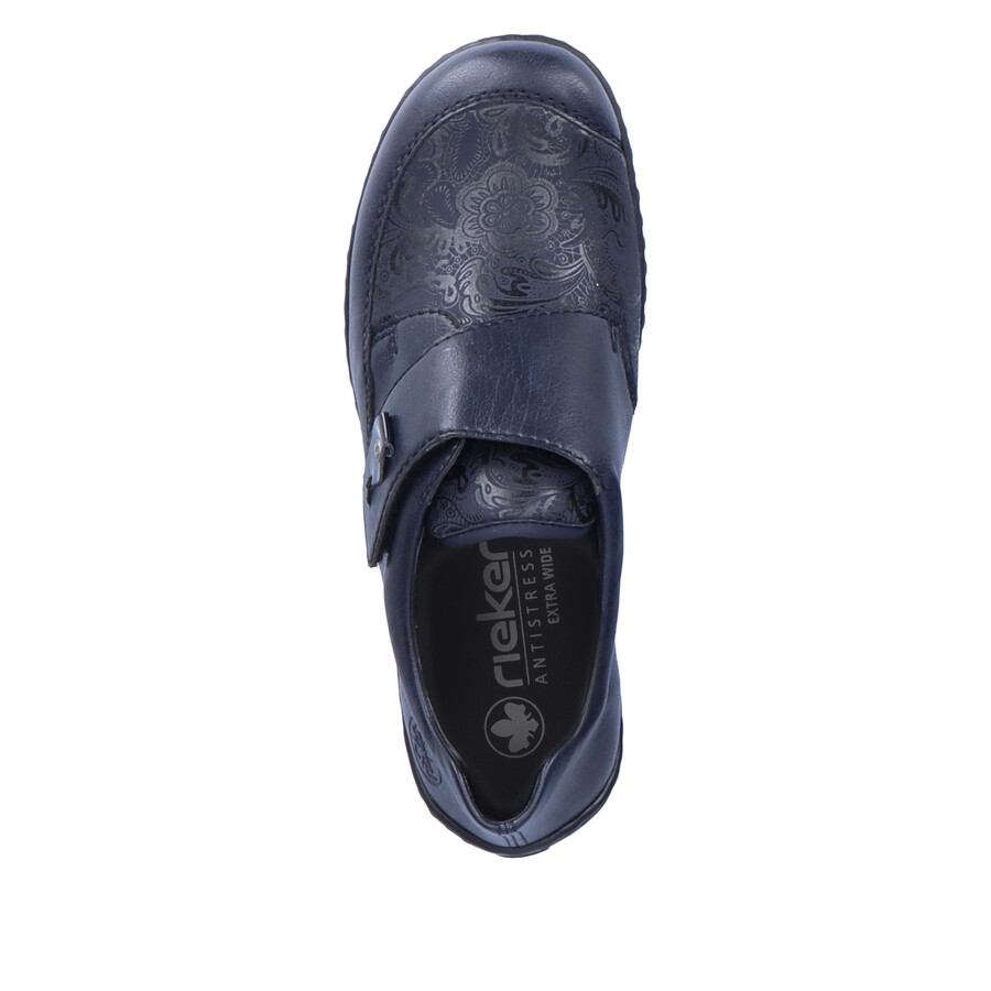 scarpe blu con velcro per donna rieker 48951-14