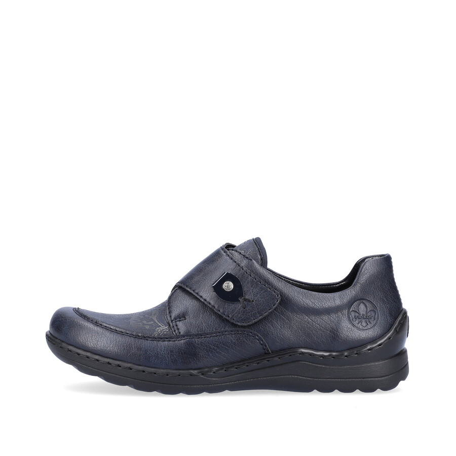 scarpe blu con velcro per donna rieker 48951-14