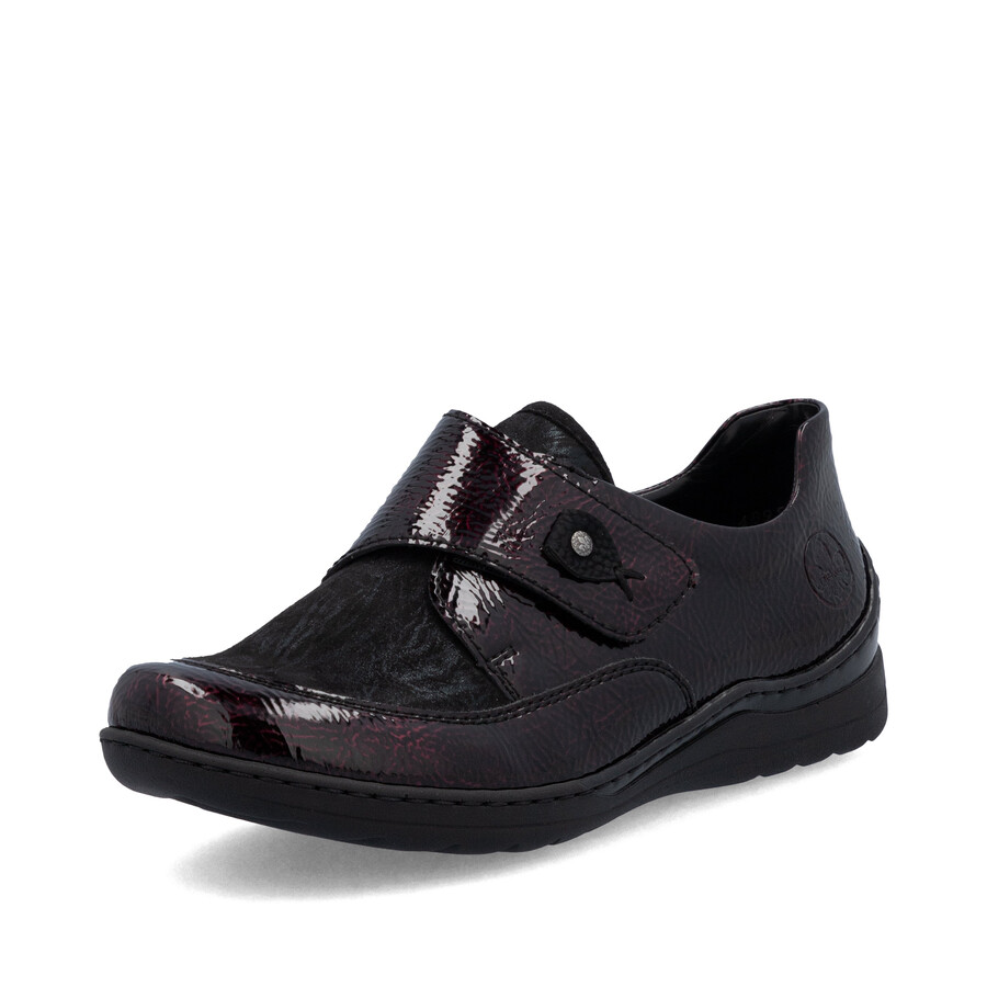 scarpe rosse con velcro per donna rieker 48951-35