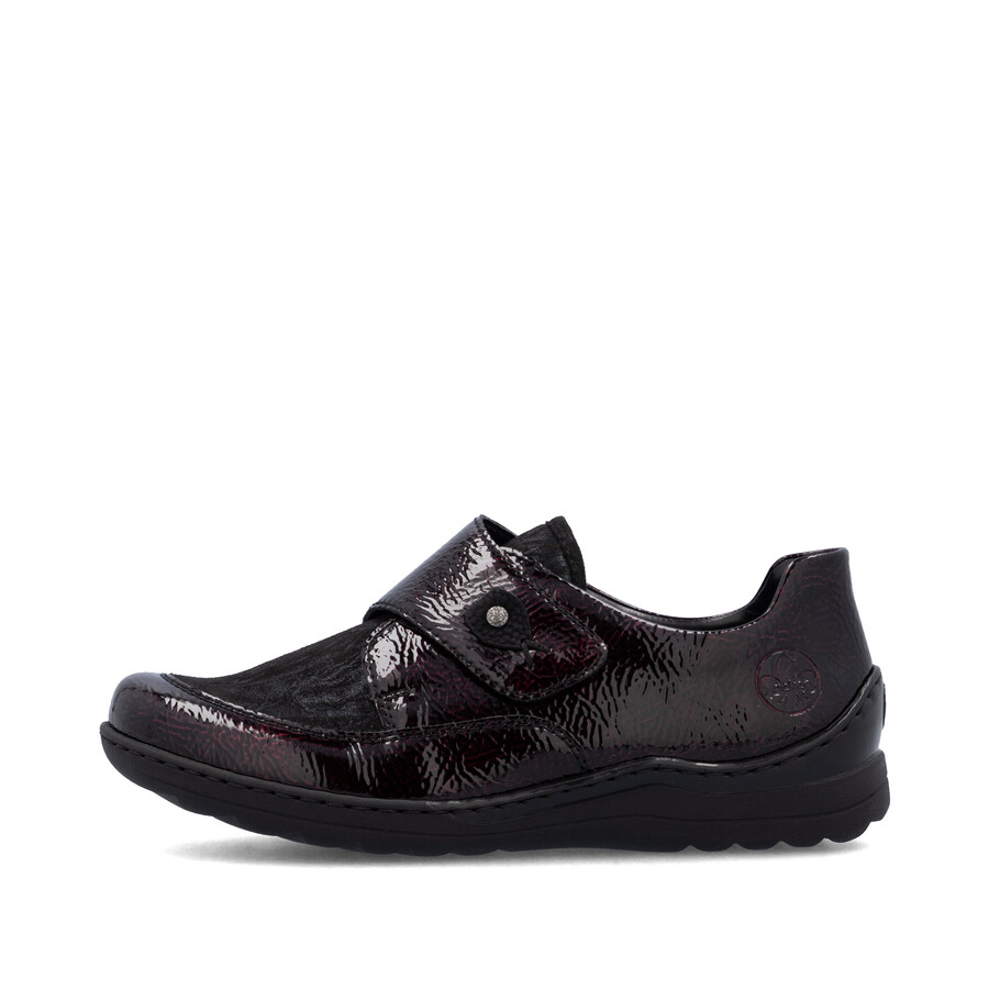 scarpe rosse con velcro per donna rieker 48951-35