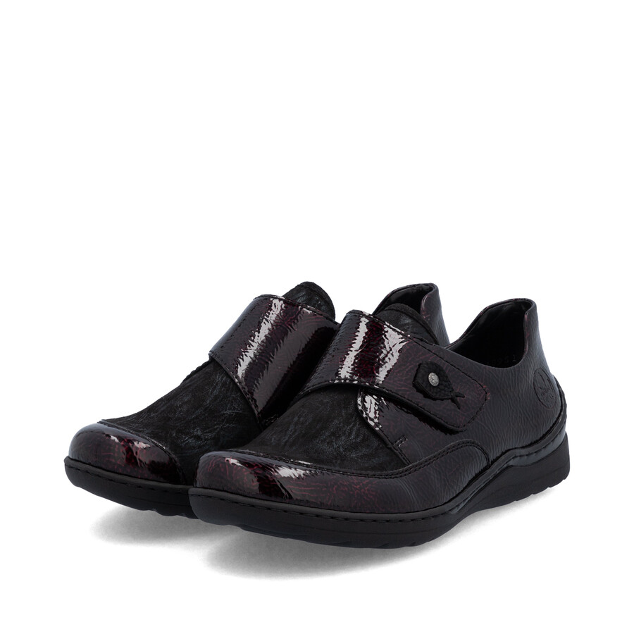 scarpe rosse con velcro per donna rieker 48951-35