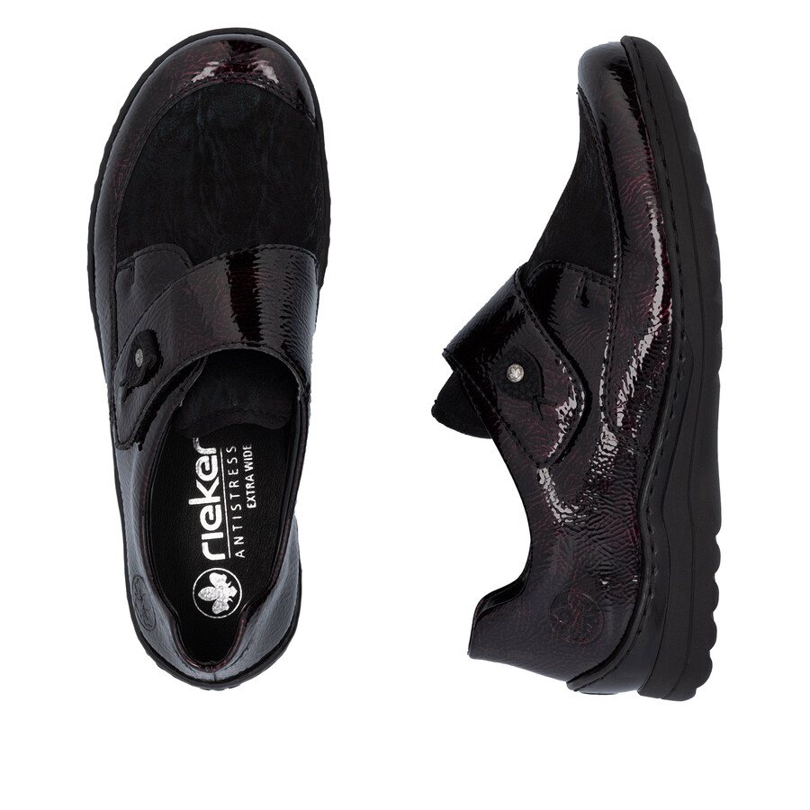 scarpe rosse con velcro per donna rieker 48951-35