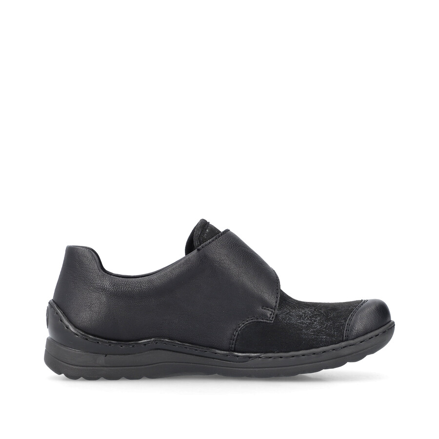 scarpe nere con chiusura a strappo per donna rieker 48954-00