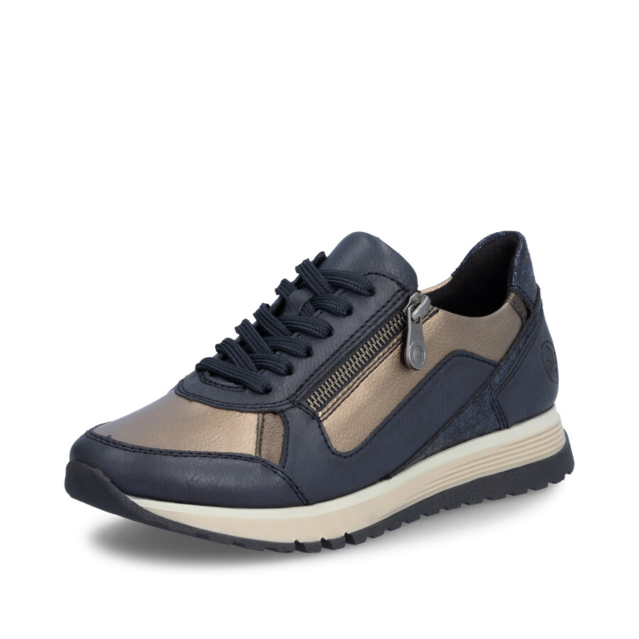 scarpe con cerniera blu da donna rieker 49002-14