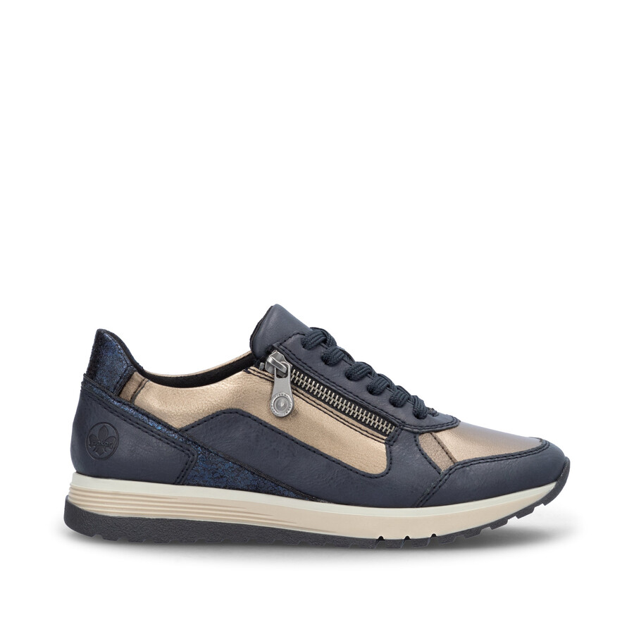 scarpe con cerniera blu da donna rieker 49002-14