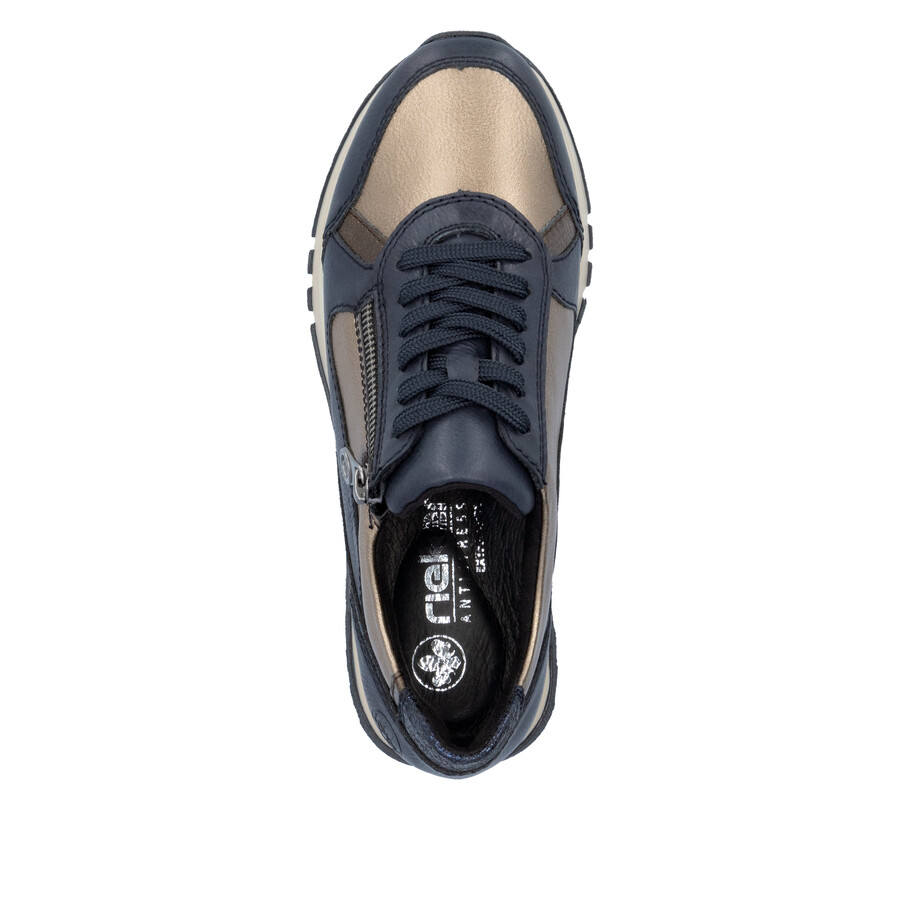 scarpe con cerniera blu da donna rieker 49002-14
