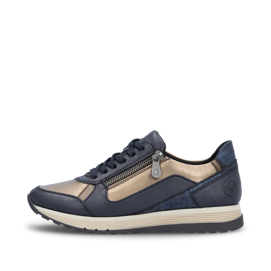 scarpe con cerniera blu da donna rieker 49002-14